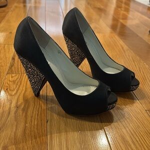 Benjamin Adams London Crystal Silk Leather Shoes Size 9